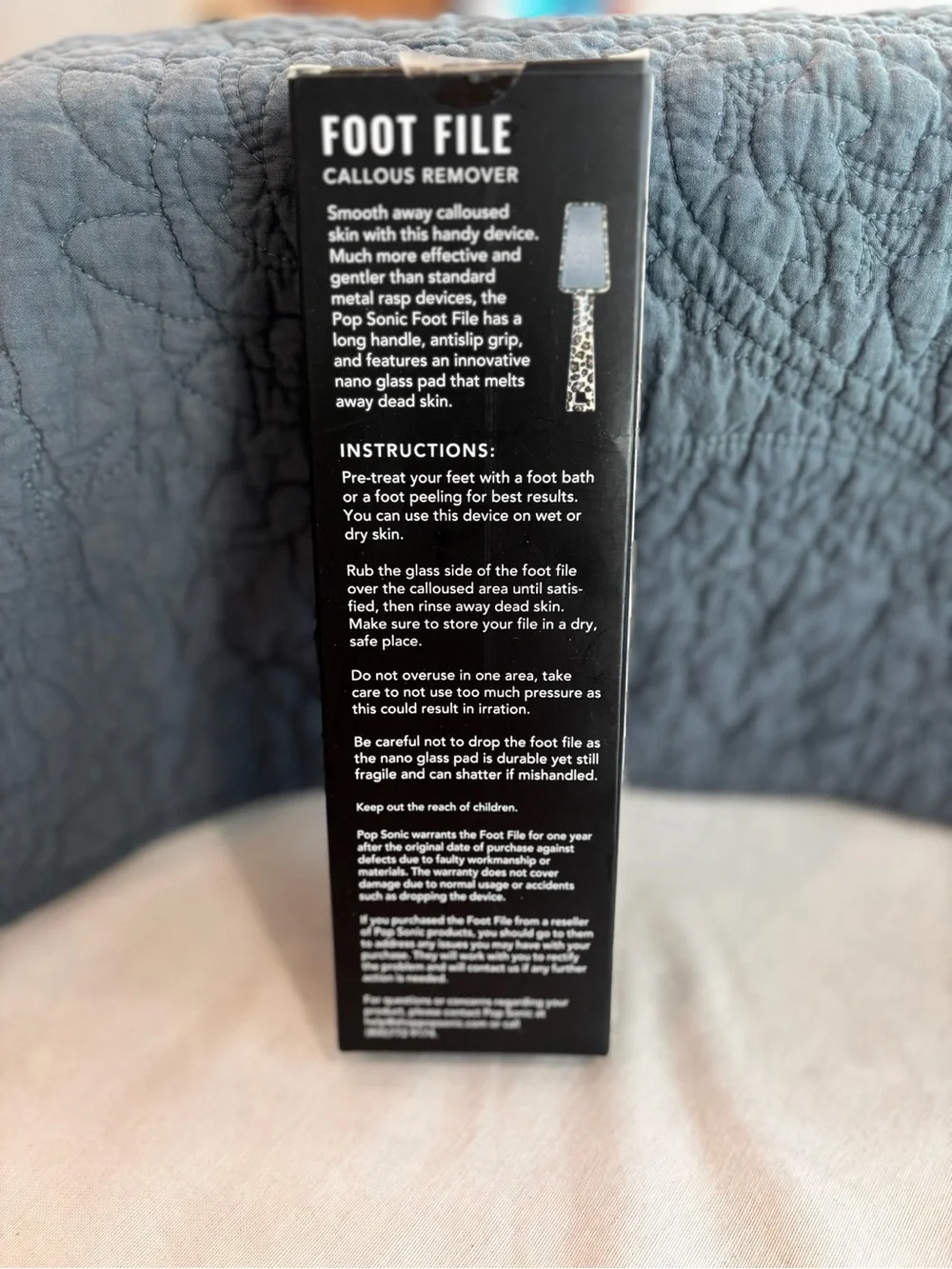 Pop Sonic Leopard Nano Glass Foot File Callus Remover NEW